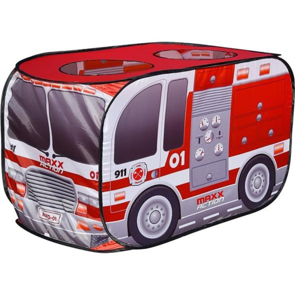 Pop Up Fire Truck Indoor Playhouse for Kids Red Engine Toy Gift for Boys Girls